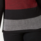 Karen Scott Suéter Feminino de Algodão com Gola Alta Colorblock Vermelho - Preto Tamanho Pequeno P