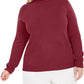 Karen Scott Suéter Feminino Plus Gola Alta Luxsoft Marrom Tamanho 0X