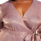 INC International Concepts Top feminino plus size com estampa de cobra falsa, cor lilás claro, tamanho 0X