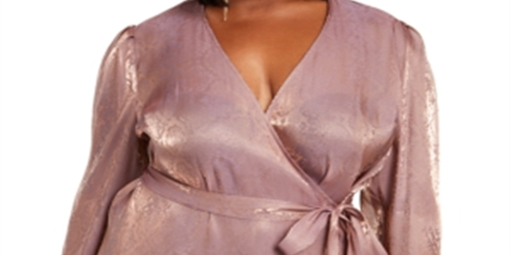INC International Concepts Top feminino plus size com estampa de cobra falsa, cor lilás claro, tamanho 0X