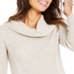 Blusa feminina lisa de manga comprida e gola redonda, estilo &amp; co, marrom, tamanho pequeno, extragrande