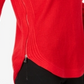 Suéter túnica feminino de malha waffle com zíper lateral, vermelho, tamanho pequeno G, da INC International Concepts