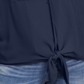Blusa feminina plus size com bolso frontal e amarração, tamanho OX, da INC International Concepts