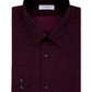 Camisa social masculina Calvin Klein com gola mesclada, vinho, tamanho 17/32-33