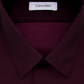 Camisa social masculina Calvin Klein com gola mesclada, vinho, tamanho 17/32-33