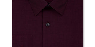 Camisa social masculina Calvin Klein com gola mesclada, vinho, tamanho 17/32-33