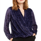 Blusa Alfani Feminina Velvet Burnout Roxa Tamanho Pequeno P