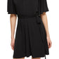 Vestido feminino French Connection com amarração na cintura, preto, tamanho 2