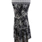 Vestido feminino estampado estilo camponês preto tamanho pequeno pequeno