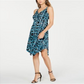 Vestido feminino com argola cruzada Ikat da INC International Concepts, tamanho pequeno, azul, tamanho S