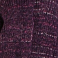 Cardigan feminino Free People com acabamento em contrastes mesclado, roxo, tamanho grande