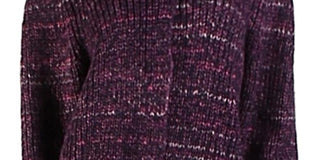 Cardigan feminino Free People com acabamento em contrastes mesclado, roxo, tamanho grande