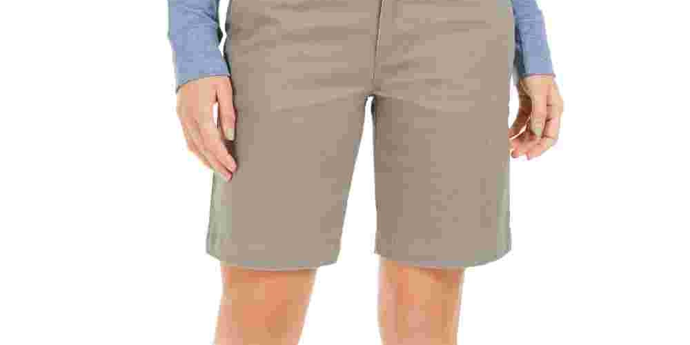 Tommy Hilfiger Shorts Chino Feminino 9" Cinza Tamanho 18