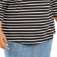 Karen Scott Blusa Listrada Feminina Plus Size Vermelha Tamanho 0X