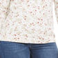 Karen Scott Blusa Feminina Estampada Wheat Fields Gola Simulada Branca Tamanho Pequeno P