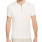 Camiseta masculina Alfani Terry com zíper de um quarto, bege, tamanho GG