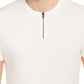 Camiseta masculina Alfani Terry com zíper de um quarto, bege, tamanho GG