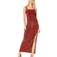 Vestido longo feminino Geneva da Free People, laranja, tamanho grande