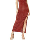 Vestido longo feminino Geneva da Free People, laranja, tamanho grande