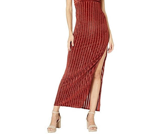 Vestido longo feminino Geneva da Free People, laranja, tamanho grande