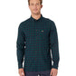Camisa xadrez de algodão masculina Lacoste Regular Fit Azul Tamanho 38