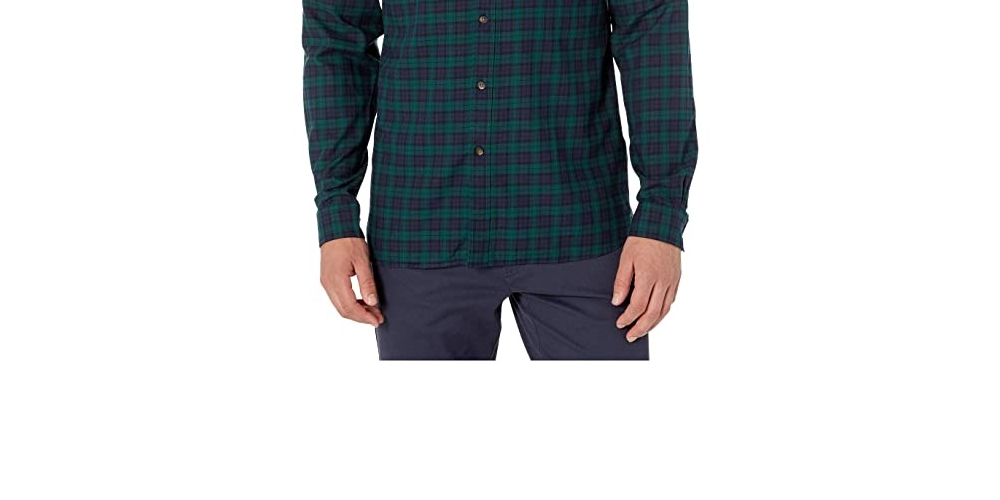 Camisa xadrez de algodão masculina Lacoste Regular Fit Azul Tamanho 38