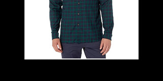 Camisa xadrez de algodão masculina Lacoste Regular Fit Azul Tamanho 38