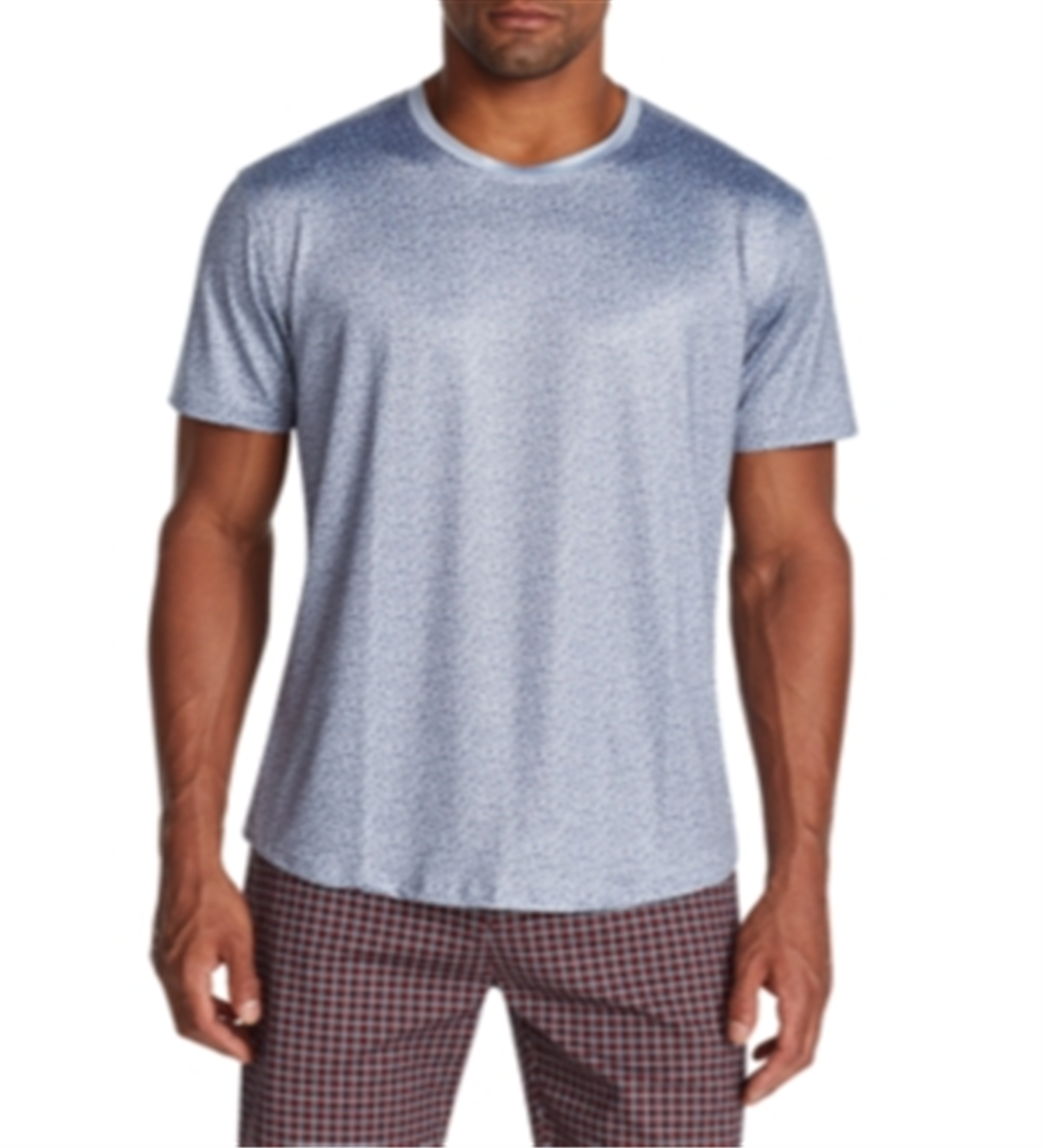 Camiseta Masculina Tallia Slim Fit Stretch Leopard Print Manga Curta Cinza Tamanho P