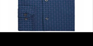 Camisa social masculina Alfani Classic Regular Fit, azul-marinho-roxo, tamanho P