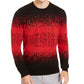 Suéter masculino Alfani com gola redonda e estampa Ombre Rib, vermelho, tamanho pequeno