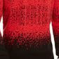 Suéter masculino Alfani com gola redonda e estampa Ombre Rib, vermelho, tamanho pequeno