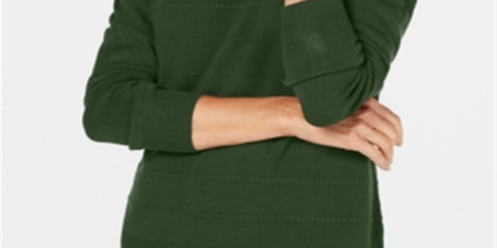 Karen Scott Suéter Listrado Texturizado Feminino Verde Tamanho Médio