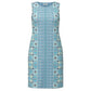 Vestido sem mangas feminino Charter Club com estampa mista, azul, tamanho pequeno