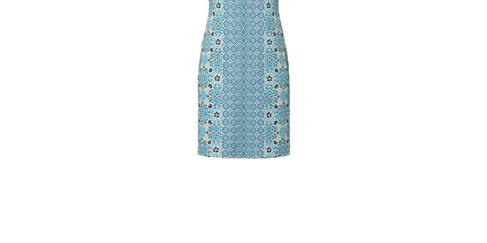 Vestido sem mangas feminino Charter Club com estampa mista, azul, tamanho pequeno