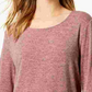 Blusa feminina com mangas em camadas Style &amp; Co, vermelha, tamanho médio