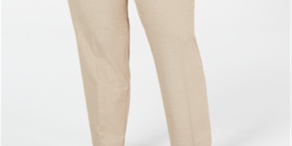 Calça feminina plus size justa no tornozelo Charter Club, cáqui, tamanho 14W