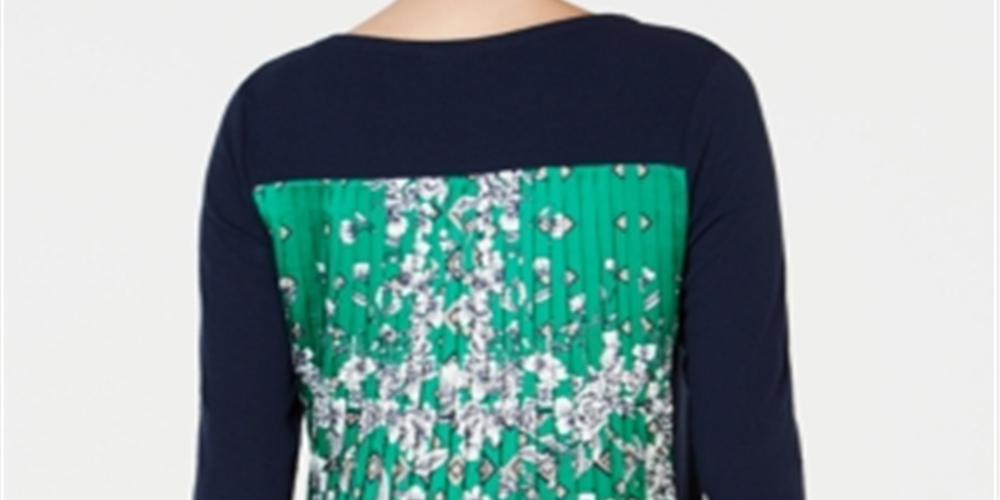 Top feminino com pregas nas costas, azul, tamanho pequeno GG