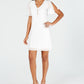 Vestido feminino Thalia Sodi com colar e alças finas, branco, tamanho X-S