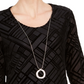 JM Collection Blusa de veludo feminina preta tamanho pequeno