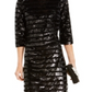 Vestido tubinho de veludo com lantejoulas da INC International Concepts para mulheres, preto, tamanho pequeno G
