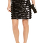 Vestido tubinho de veludo com lantejoulas da INC International Concepts para mulheres, preto, tamanho pequeno G