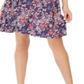 Vestido rodado sem mangas com estampa floral feminino Style &amp; Co, roxo, floral, tamanho pequeno P