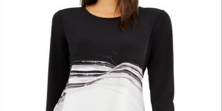 Blusa Alfani Feminina Assimétrica Stretch Preta Tamanho P