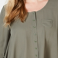 Blusa feminina estilo swing verde oliva tamanho pequeno M