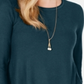 Suéter plissado alto e baixo feminino Style &amp; Co, cor couve escura, tamanho pequeno G