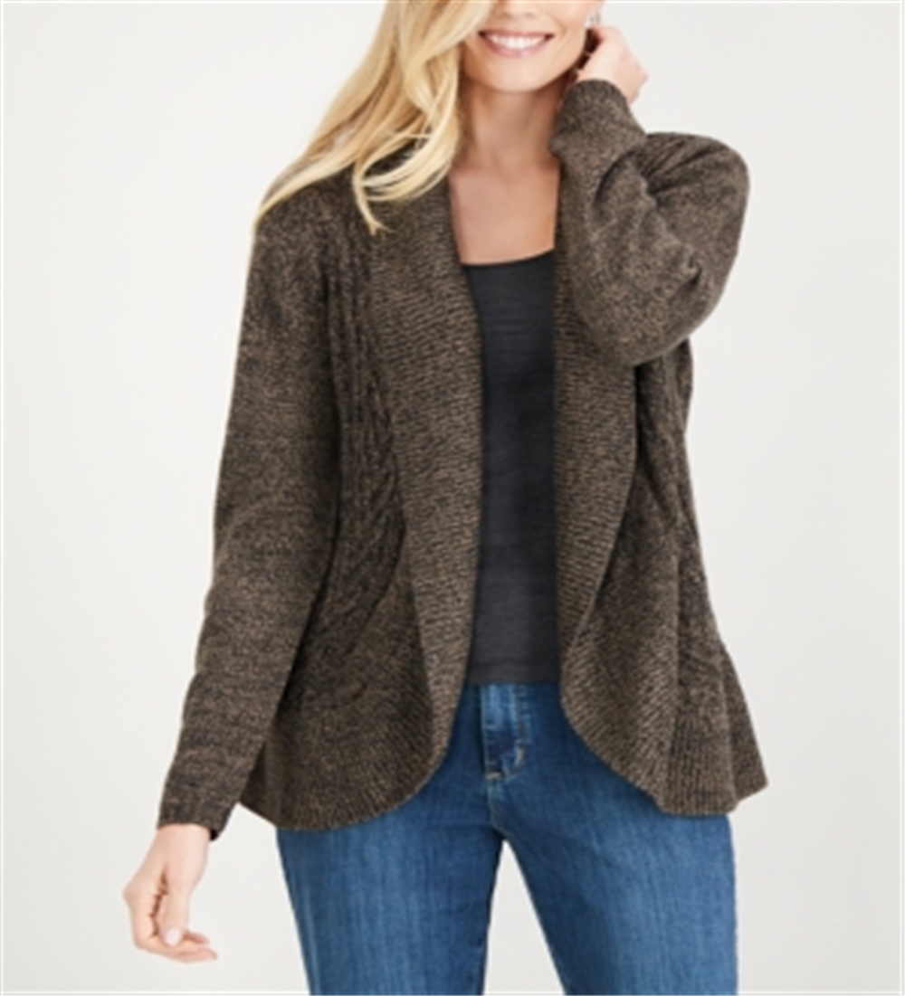 Karen Scott Cardigan Cocoon Feminino Java Marrom Tamanho Pequeno P