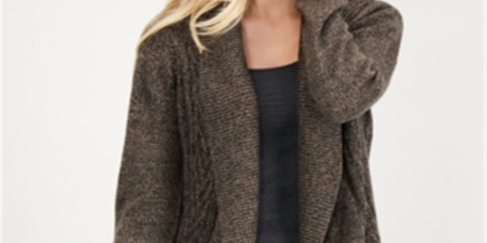 Karen Scott Cardigan Cocoon Feminino Java Marrom Tamanho Pequeno P