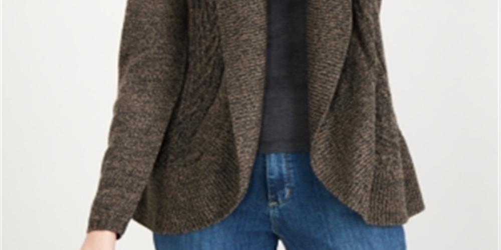 Karen Scott Cardigan Cocoon Feminino Java Marrom Tamanho Pequeno P