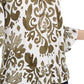 Blusa feminina estampada estilo camponês, INC International Concepts, marrom brilhante, tamanho pequeno