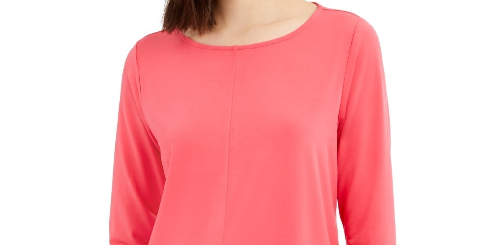 Túnica Alfani Feminina Manga 3/4 Rosa Tamanho Grande